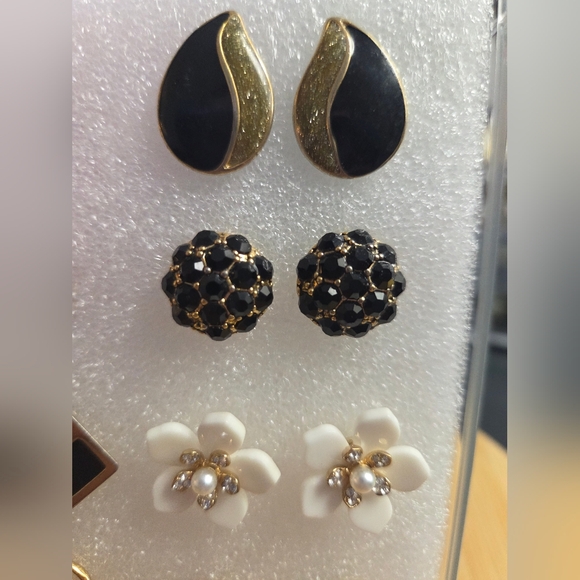 Vintage & Modern Post Back Earrings Bundle Lot of 10 Sets - Picture 5 of 7